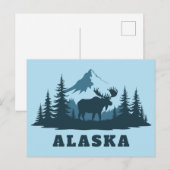 ALASKA POSTKARTE (Vorne/Hinten)