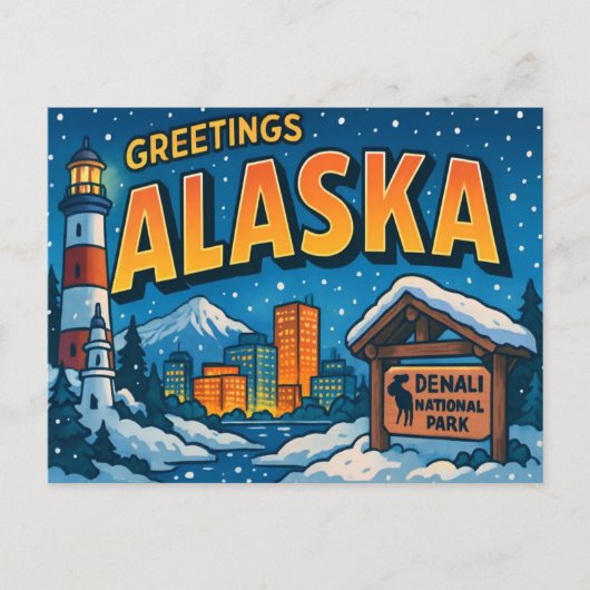 ALASKA Postkarte (Vorderseite)