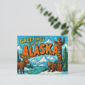 ALASKA Postkarte (Stehend Vorderseite)