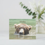 Alaska Postkarte des Grizzlybären (Stehend Vorderseite)