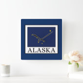 Alaska Quadratische Wanduhr (Zuhause)