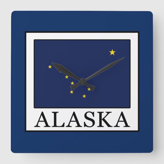 Alaska Quadratische Wanduhr (Vorderseite)