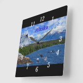 Alaska Quadratische Wanduhr (Winkel)