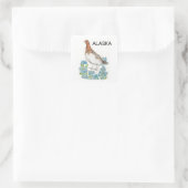 Alaska Quadratischer Aufkleber (Tasche)