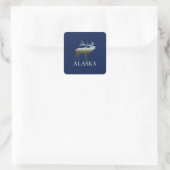 Alaska Quadratischer Aufkleber (Tasche)