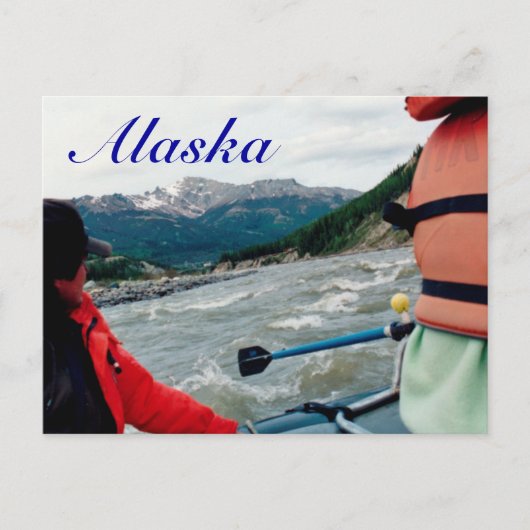 Alaska - Rafting im weißen Wasser Postkarte (Vorderseite)
