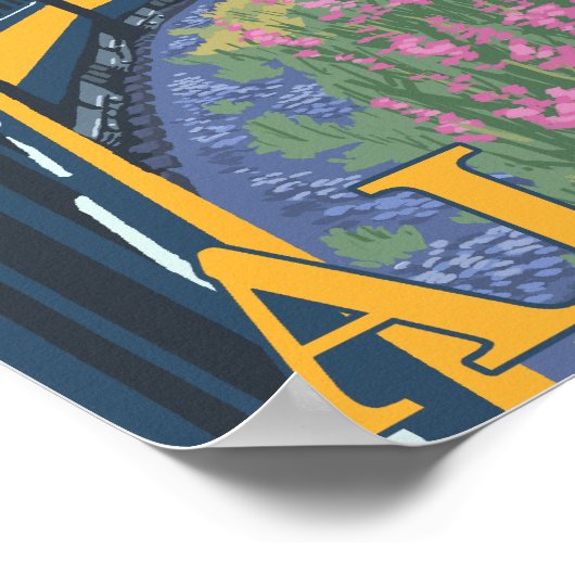 Alaska Railroad Scene - Anchorage, Alaska Poster (Ecke)