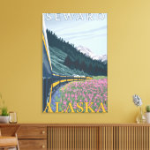 Alaska Railroad Scene - Seward, Alaska Leinwanddruck (Insitu (Wohnzimmer))