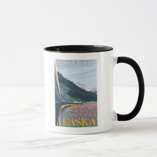 Alaska Railroad Scene - Whittier, Alaska Tasse (Rechts)