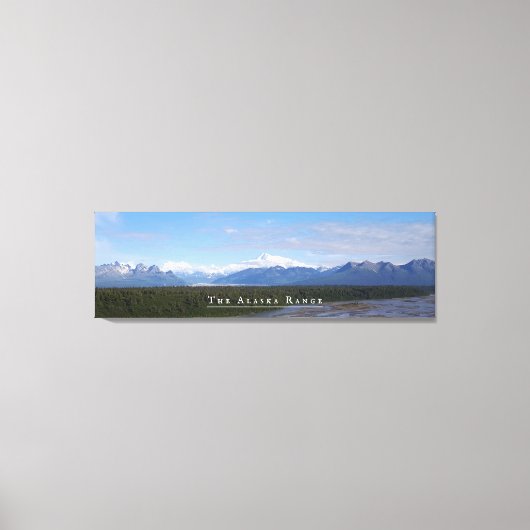 Alaska Range Landschaft Gestrickte Canvas Print Leinwanddruck (Vorderseite)