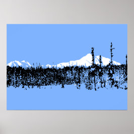 Alaska Range Mountain Landschaft Digitaler Downloa Poster