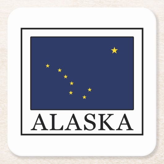 Alaska Rechteckiger Pappuntersetzer (Vorderseite)