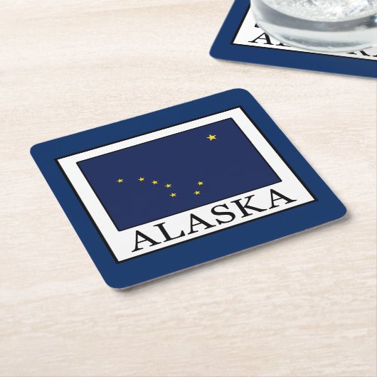 Alaska Rechteckiger Pappuntersetzer (angewinkelt)