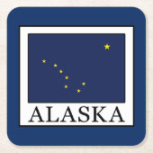 Alaska Rechteckiger Pappuntersetzer (Vorderseite)