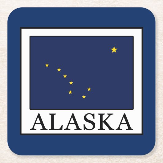 Alaska Rechteckiger Pappuntersetzer (Vorderseite)