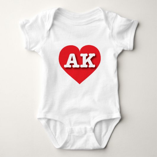 Alaska Red Heart - I Liebe AK Baby Strampler (Vorderseite)
