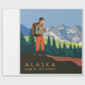 Alaska-Reise Geschenkpapier (Flach)