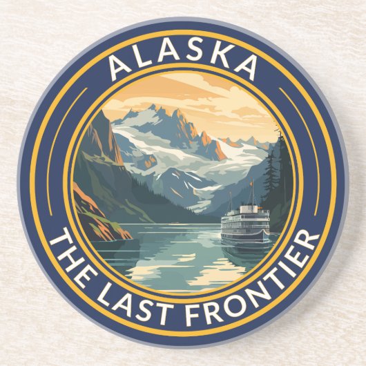 Alaska Reise Kunst Abzeichen Getränkeuntersetzer (Vorne)