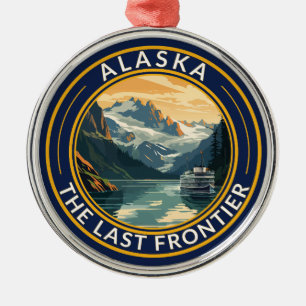 Alaska Reise Kunst Abzeichen Ornament Aus Metall