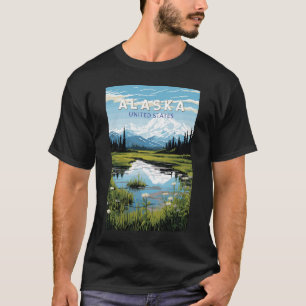 Alaska Reise Kunst Vintage T-Shirt
