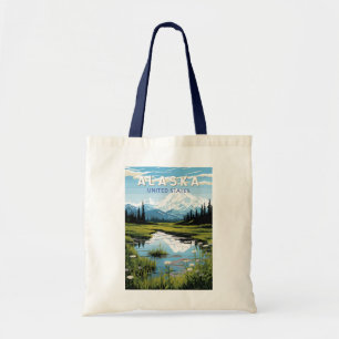 Alaska Reise Kunst Vintage Tragetasche
