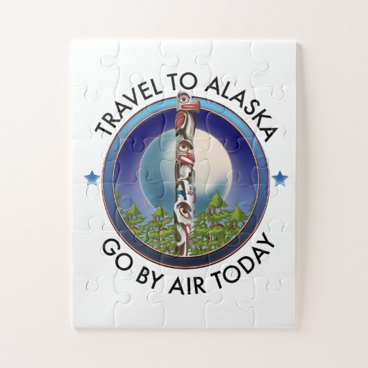 Alaska-Reise-Logo Puzzle (Vertikal)