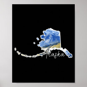 Alaska Reise Naturliebhaber Outdoor und Abenteuer Poster