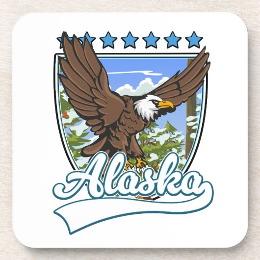 Alaska-Reise-Patch Getränkeuntersetzer (Vorderseite)