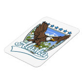 Alaska Reise-Patch Magnet (Linke Seite)