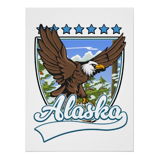 Alaska Reise-Patch Poster (Vorderseite)