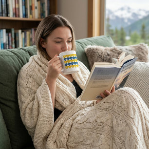 Alaska Reise Stolz Liebhaber Blau Gelbe Herzen Kaffeetasse