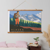 Alaska-Reise Wandteppich Mit Holzrahmen (Schlafzimmer)