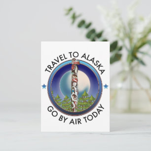 Alaska-Reiselogo Einladungspostkarte