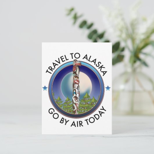 Alaska-Reiselogo Einladungspostkarte (Stehend Vorderseite)