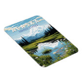 Alaska Reisen Kunst Vintag Magnet (Rechte Seite)