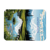 Alaska Reisen Kunst Vintag Magnet (Horizontal)