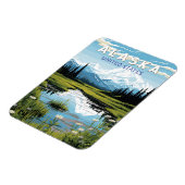 Alaska Reisen Kunst Vintag Magnet (Linke Seite)