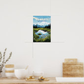 Alaska Reisen Kunst Vintag Poster (Küche)