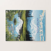 Alaska Reisen Kunst Vintag Puzzle (Horizontal)