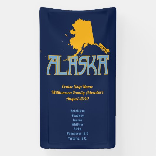 Alaska Reisende Familienreise Banner (Vertikal)