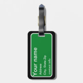 Alaska-Reisender Gepäckanhänger (Rückseite vertikal)