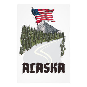 Alaska-Reiseplakat Fotodruck