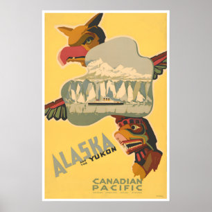 Alaska-Reiseposter Canadian Pacific Railroad Poster