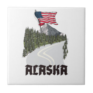 Alaska-Reiseposter Fliese