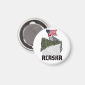 Alaska-Reiseposter Magnet (Vorderseite/Rückseite)
