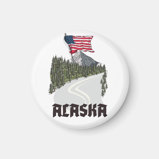 Alaska-Reiseposter Magnet (Vorne)