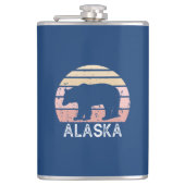 Alaska Retro Bear Flachmann (Vorderseite)