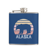 Alaska Retro Bear Flachmann (Vorderseite)