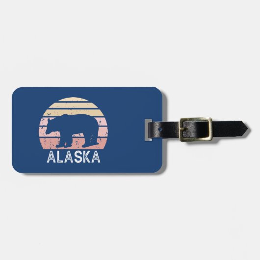 Alaska Retro Bear Gepäckanhänger (Vorderseite horizontal)