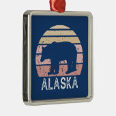 Alaska Retro Bear Ornament Aus Metall (Rechts)